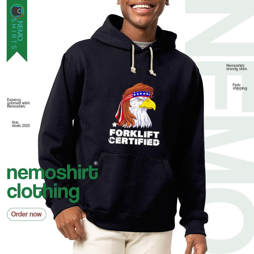 Eagle mullet USA forklift certified - Adult & Kids T-Shirts, Sweatshirts & Hoodies apparel design preview 2