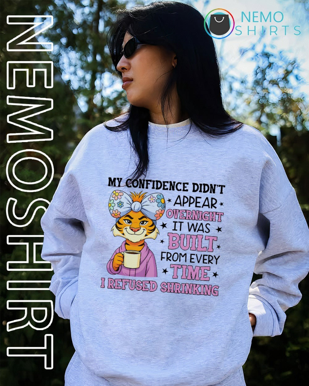 Tiger my confidence didn't appear overnight it was - Adult & Kids T-Shirts, Sweatshirts & Hoodies apparel design preview 4