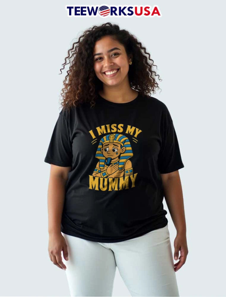 I Miss My Mummy crying egyptian pharaoh cartoon - Adult & Kids T-Shirts, Sweatshirts & Hoodies apparel design preview 3