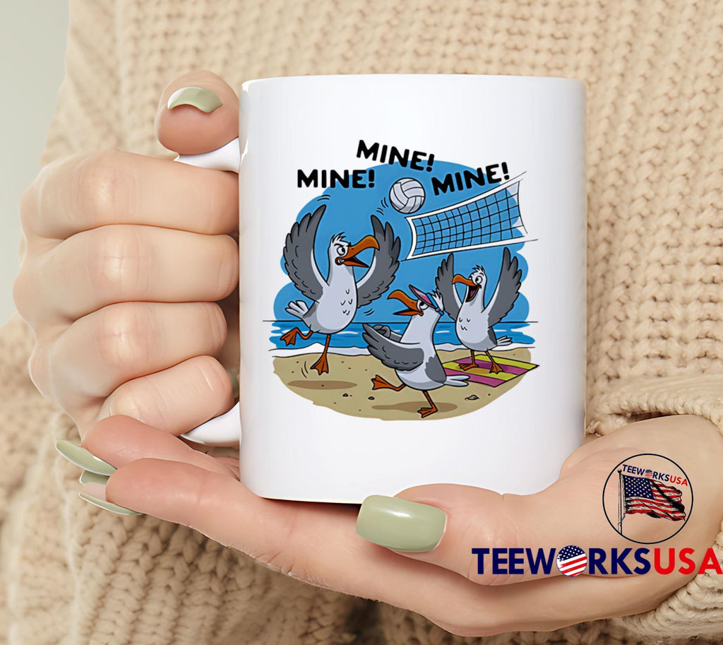 Mine Volleyball - Adult & Kids T-Shirts, Sweatshirts & Hoodies apparel design preview 6