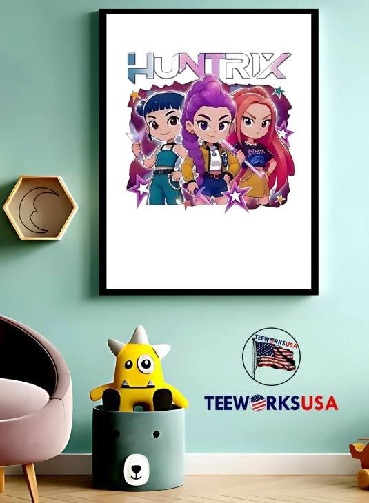 Huntrix Girlgroup Mira Rumi Joey Kpop Demon Hunters - Adult & Kids T-Shirts, Sweatshirts & Hoodies apparel design preview 3