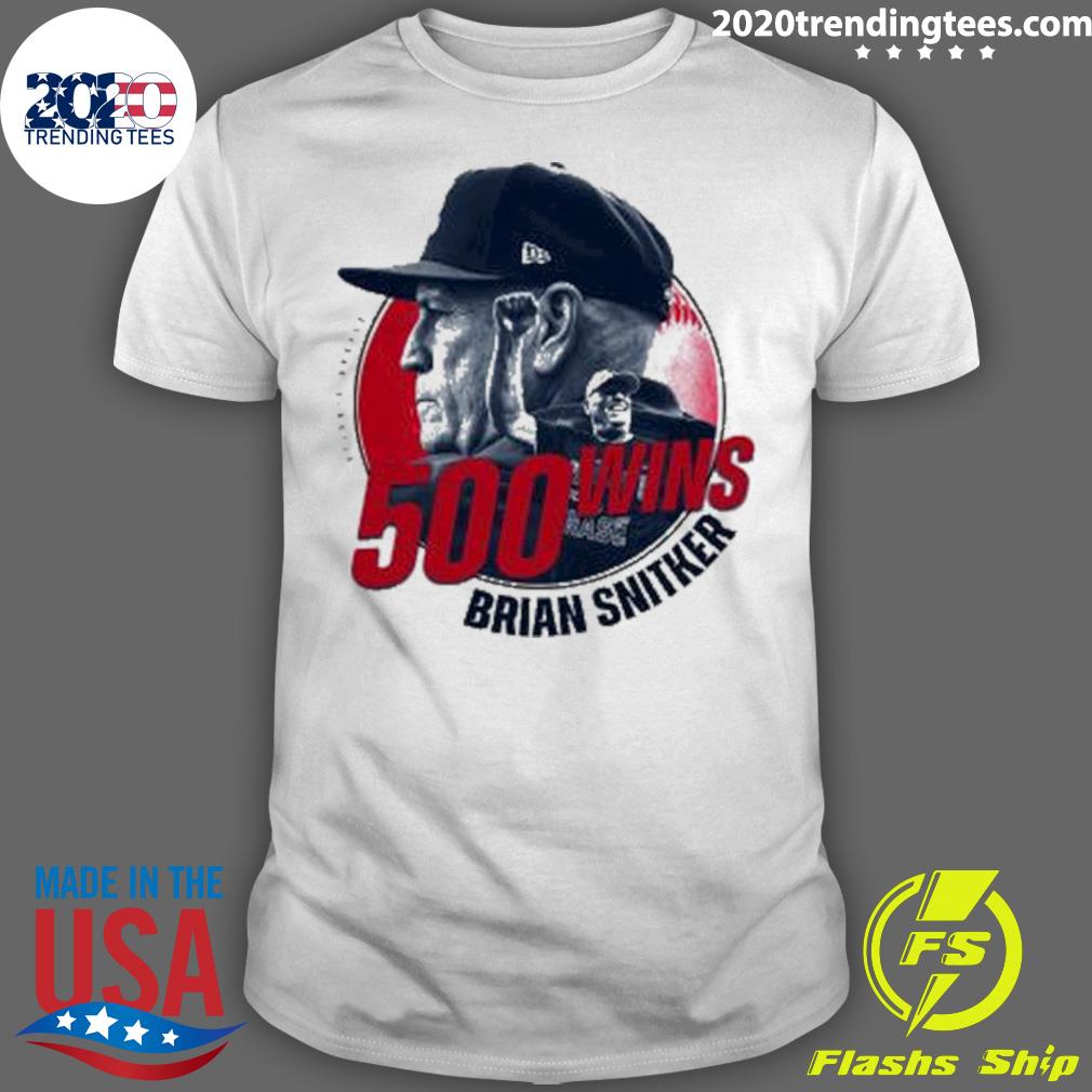 Nice brian Snitker Picks Up 500th Career Win - Adult & Kids T-Shirts, Sweatshirts & Hoodies apparel design preview 1
