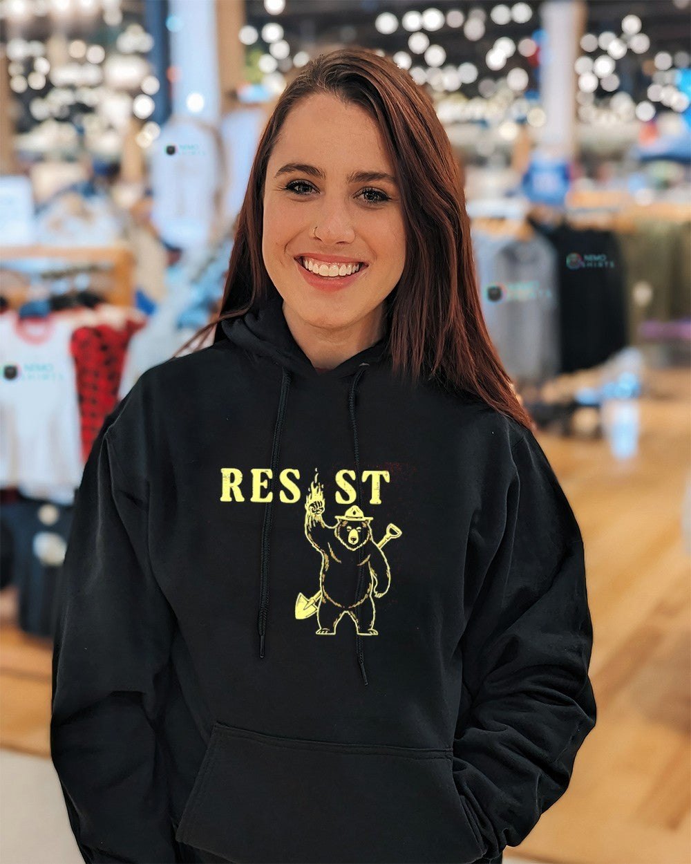 Resist smokey bear fire vintage - Adult & Kids T-Shirts, Sweatshirts & Hoodies apparel design preview 3