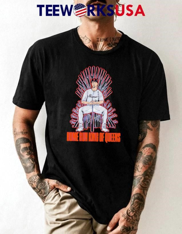 New York Mets Pete Alonso Home Run King of Queens - Adult & Kids T-Shirts, Sweatshirts & Hoodies apparel design preview 1