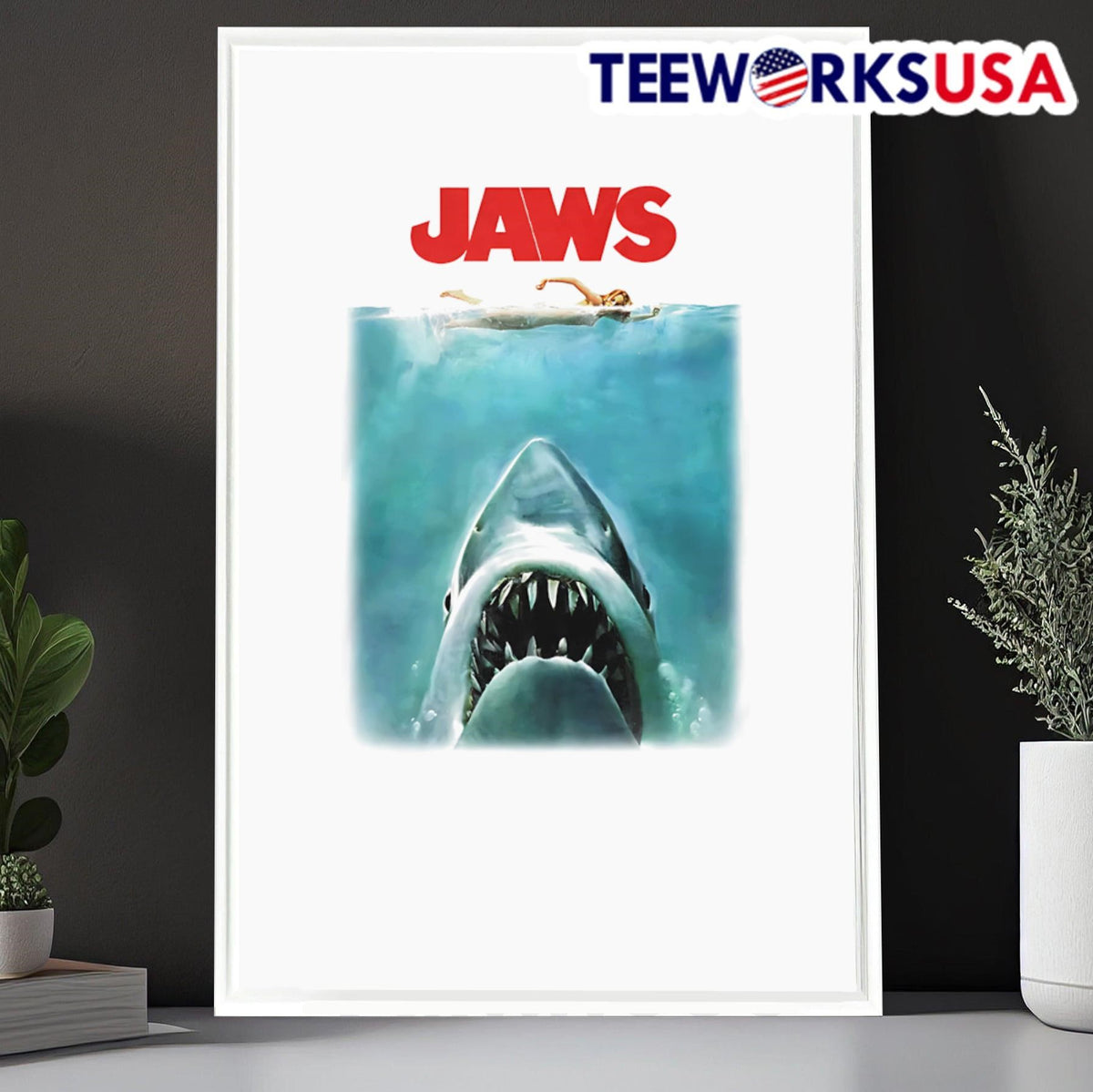 Jaws 50th anniversary poster - Adult & Kids T-Shirts, Sweatshirts & Hoodies apparel design preview 6