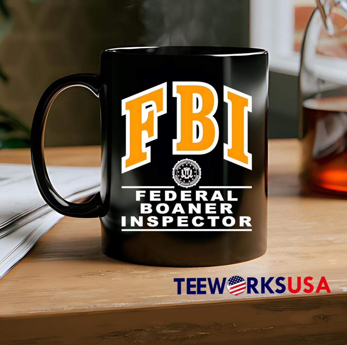 FBI Federal Boaner Inspector - Adult & Kids T-Shirts, Sweatshirts & Hoodies apparel design preview 2