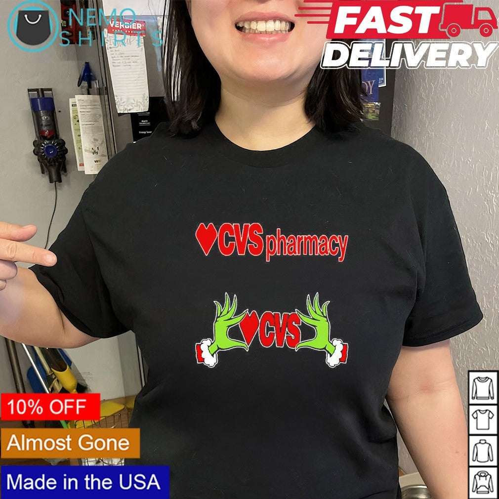 Grinch hands CVS Pharmacy Christmas - Adult & Kids T-Shirts, Sweatshirts & Hoodies apparel design preview 3