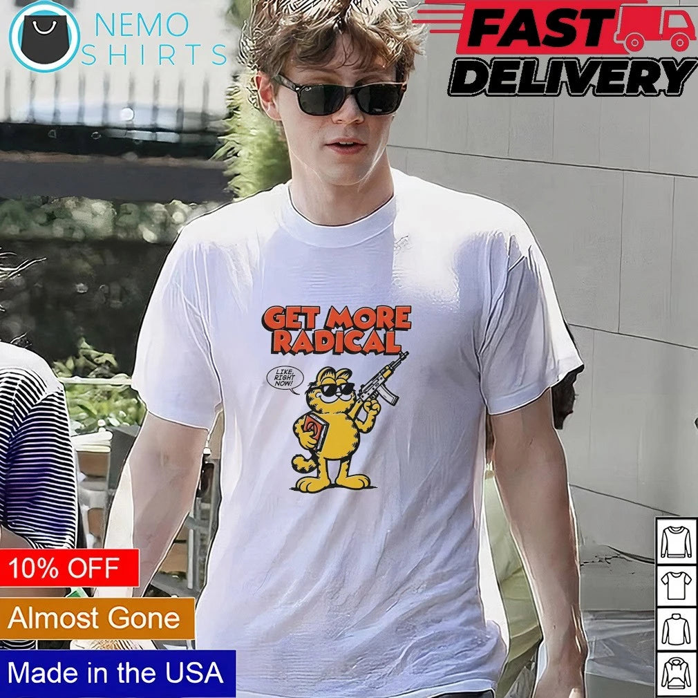 Lasagna Cat Get More Radical Like Right Now - Adult & Kids T-Shirts, Sweatshirts & Hoodies apparel design preview 5