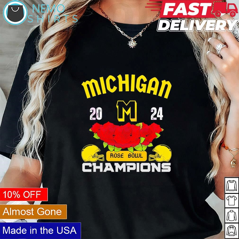 Michigan 2024 Rose Bowl champions - Adult & Kids T-Shirts, Sweatshirts & Hoodies apparel design preview 1