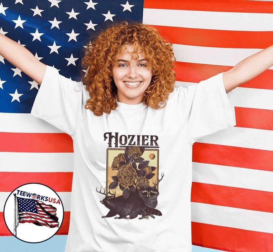 Hozier flower raccoon George September 6 - Adult & Kids T-Shirts, Sweatshirts & Hoodies apparel design preview 4