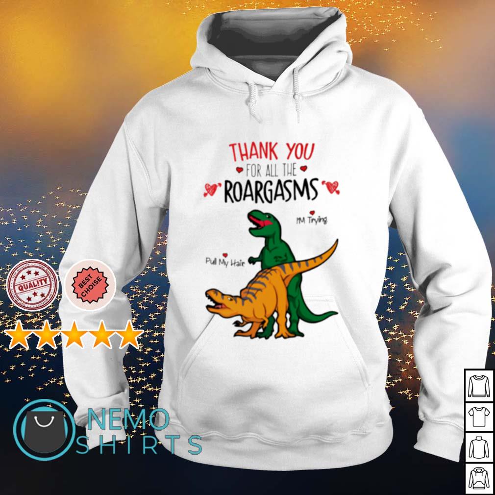 Dinosaurs thank you for all the roargasms Valentine's - Adult & Kids T-Shirts, Sweatshirts & Hoodies apparel design preview 2