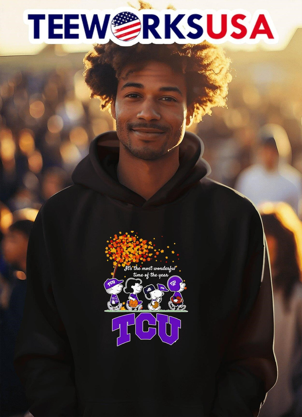 Peanuts it's the most wonderful time of year TCU - Adult & Kids T-Shirts, Sweatshirts & Hoodies apparel design preview 2