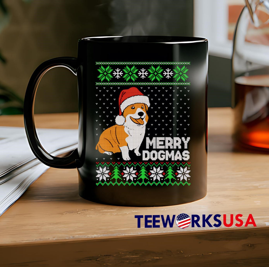 Merry Dogmas ugly christmas - Adult & Kids T-Shirts, Sweatshirts & Hoodies apparel design preview 2