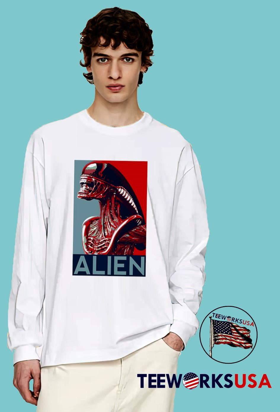 Xenomorph Retro Alien Movie - Adult & Kids T-Shirts, Sweatshirts & Hoodies apparel design preview 4