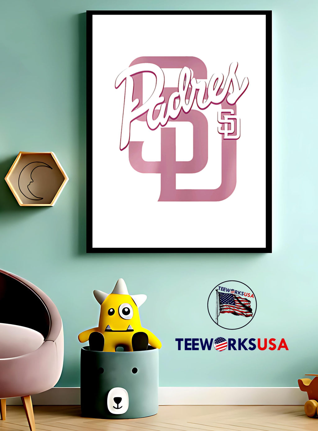 San Diego Padres Cancer Awareness Month - Adult & Kids T-Shirts, Sweatshirts & Hoodies apparel design preview 3