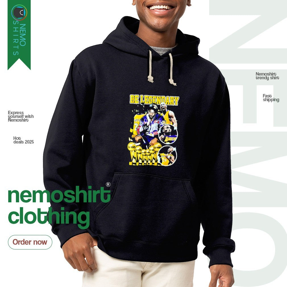 Be legendary Kobe Bryant Los Angeles Lakers trophy - Adult & Kids T-Shirts, Sweatshirts & Hoodies apparel design preview 2