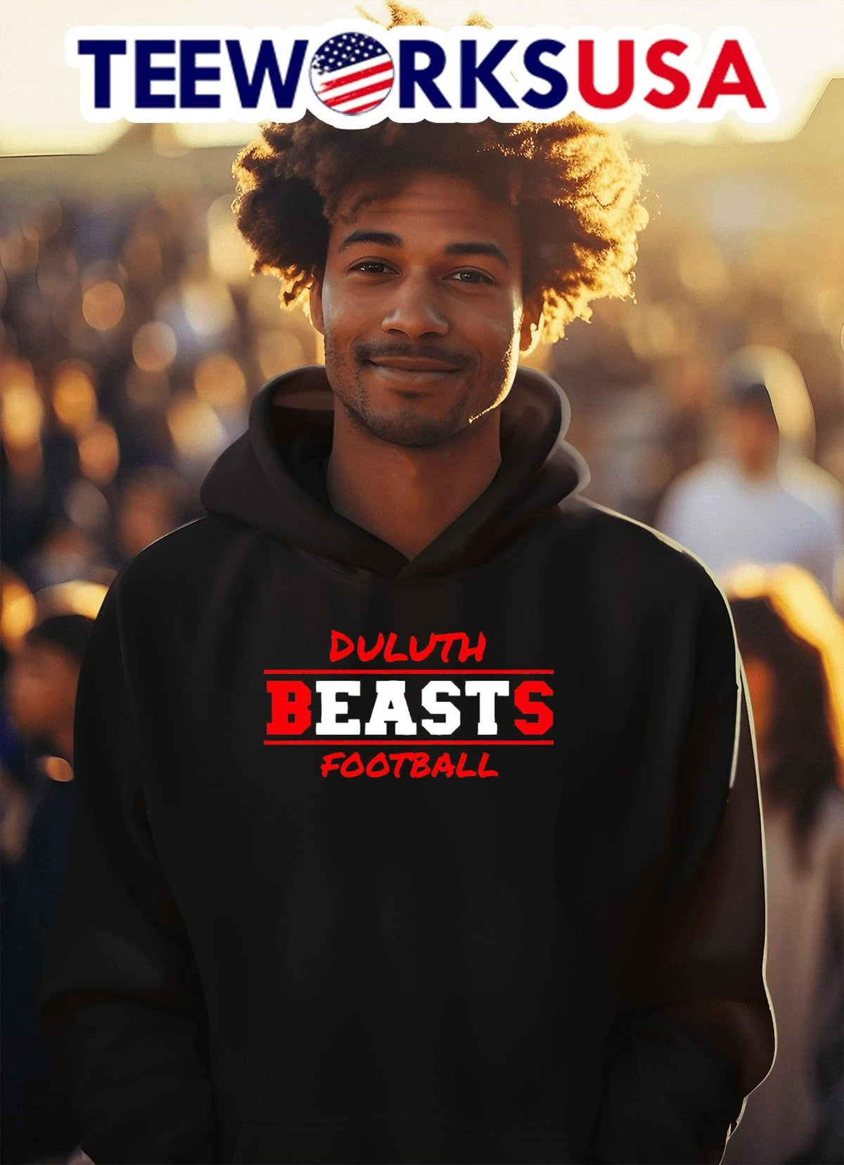 Duluth beasts football - Adult & Kids T-Shirts, Sweatshirts & Hoodies apparel design preview 2