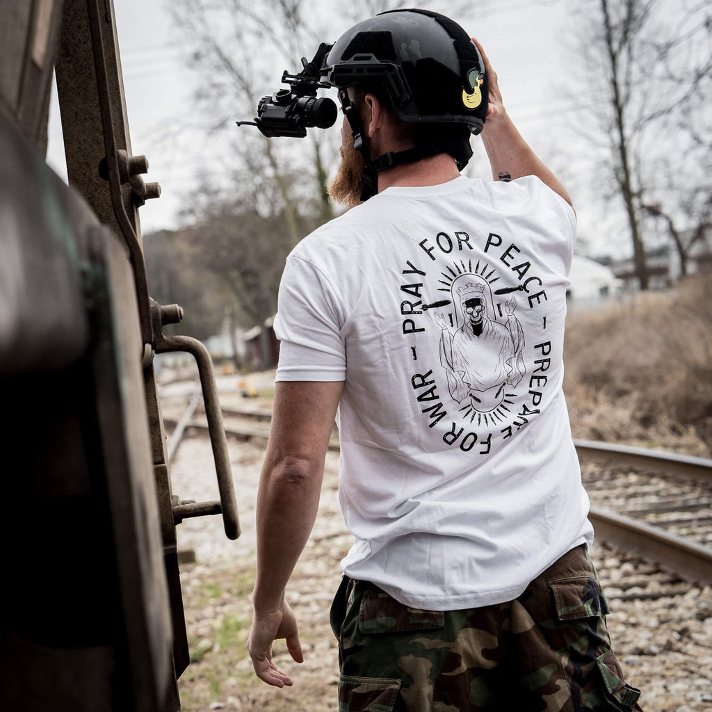 Pray For Peace. Prepare War. Men's - Adult & Kids T-Shirts, Sweatshirts & Hoodies apparel design preview 10