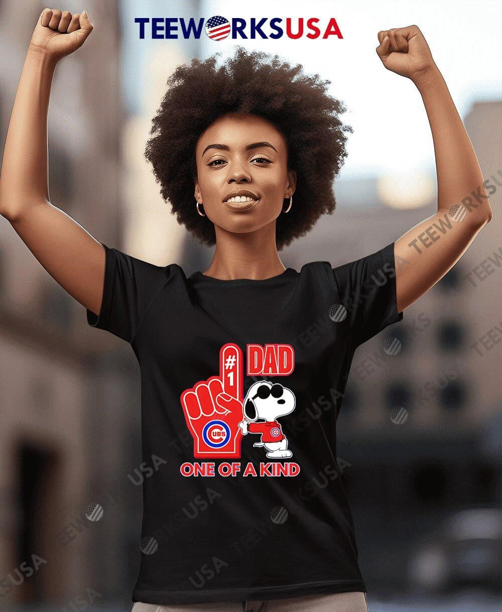 Snoopy Chicago Cubs #1 DAD One of A Kind - Adult & Kids T-Shirts, Sweatshirts & Hoodies apparel design preview 8