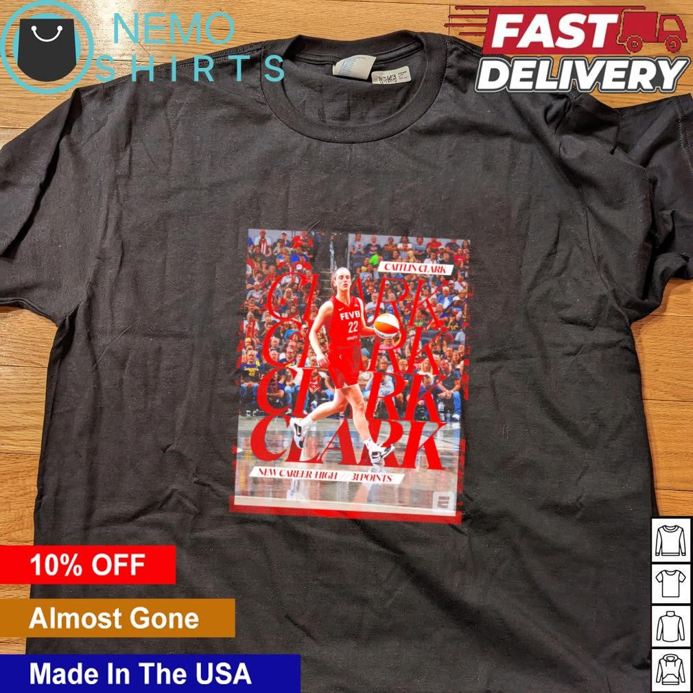 Caitlin Clark Indiana Fever new career high 31 points - Adult & Kids T-Shirts, Sweatshirts & Hoodies apparel design preview 4