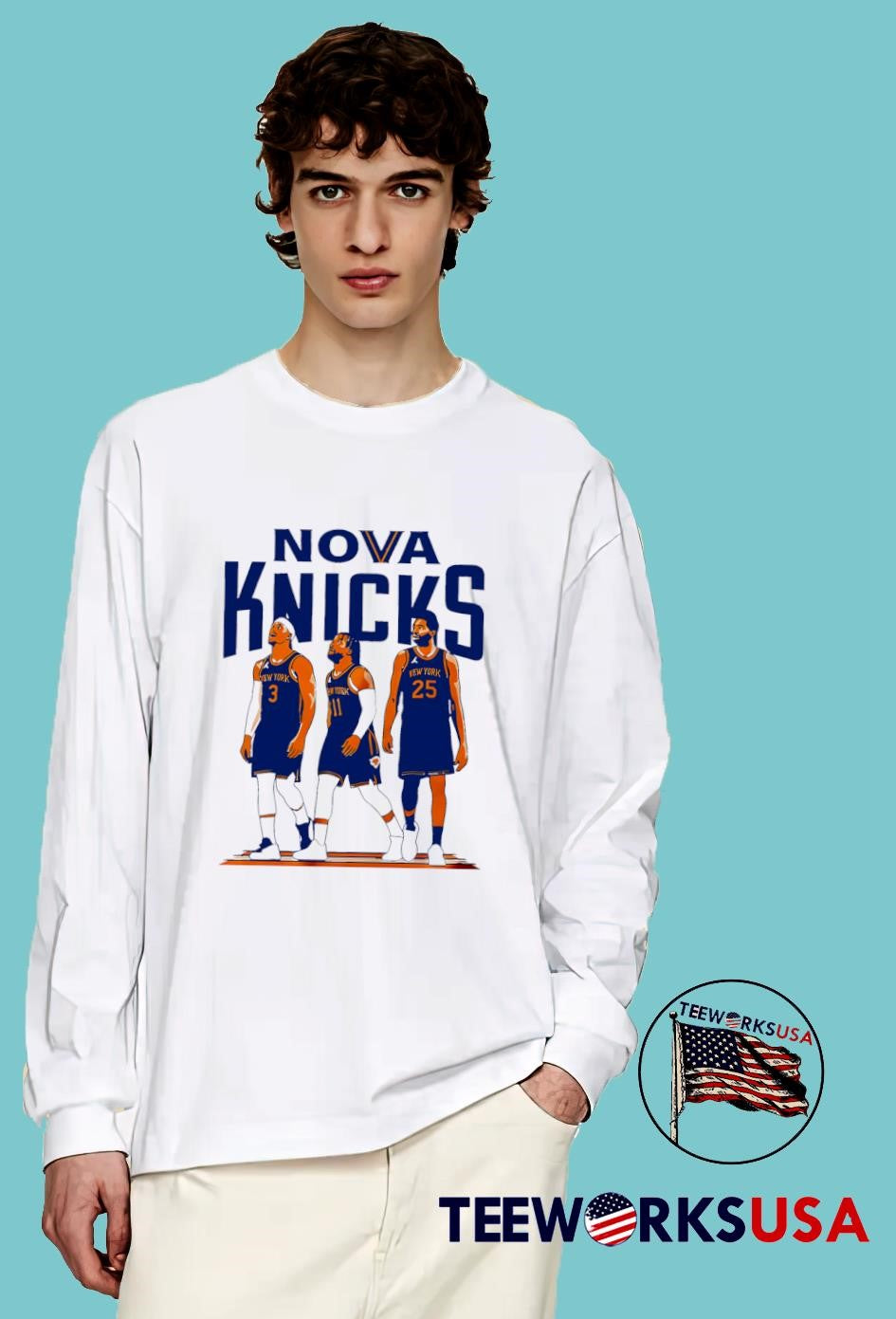Nova Knicks HBB - Adult & Kids T-Shirts, Sweatshirts & Hoodies apparel design preview 4
