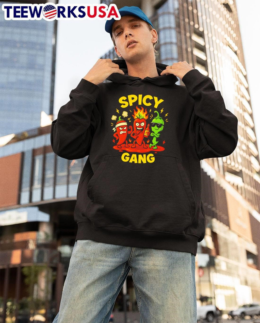 Spicy Gang Squad chili - Adult & Kids T-Shirts, Sweatshirts & Hoodies apparel design preview 3