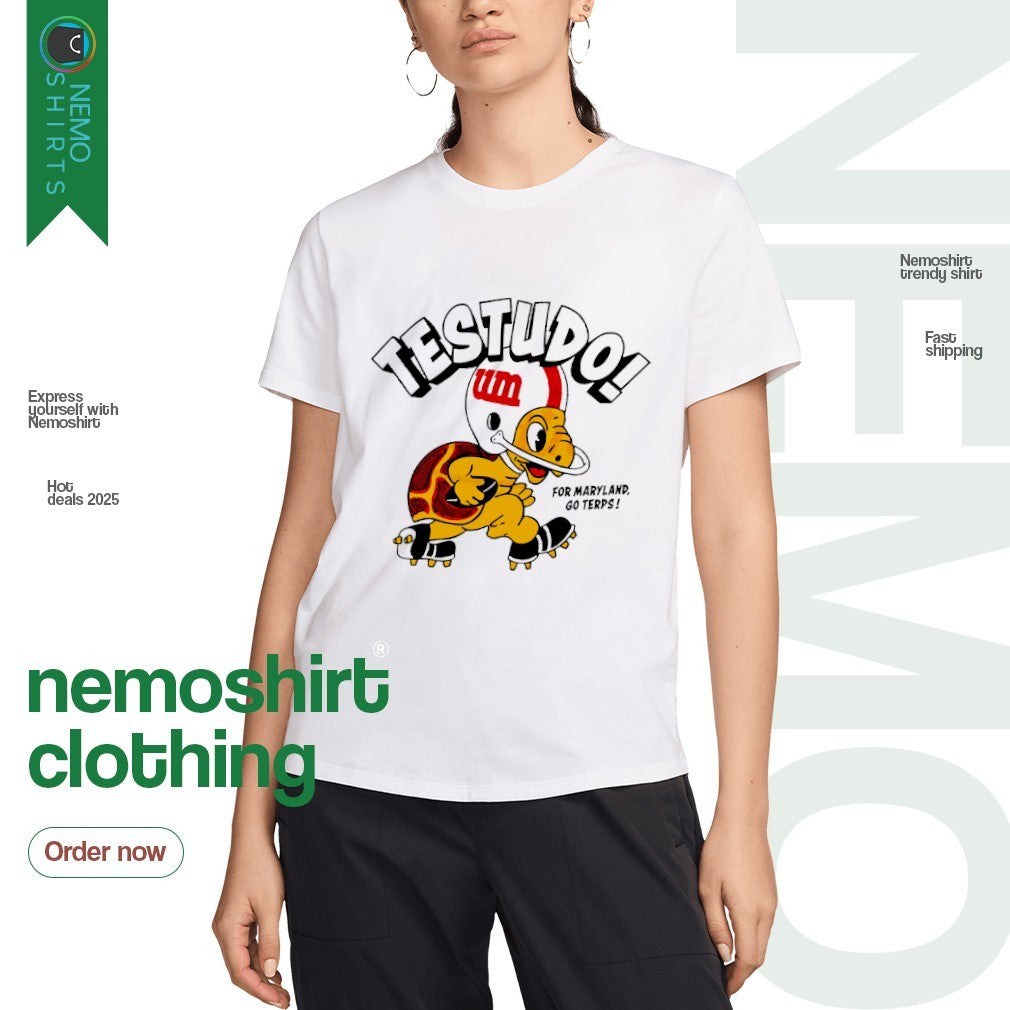 Maryland Testudo for go Terps - Adult & Kids T-Shirts, Sweatshirts & Hoodies apparel design preview 3