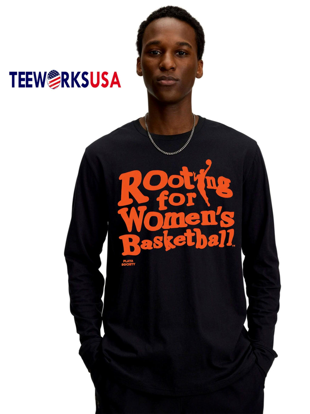 Rooting for Women's Basketball Playa Society - Adult & Kids T-Shirts, Sweatshirts & Hoodies apparel design preview 4