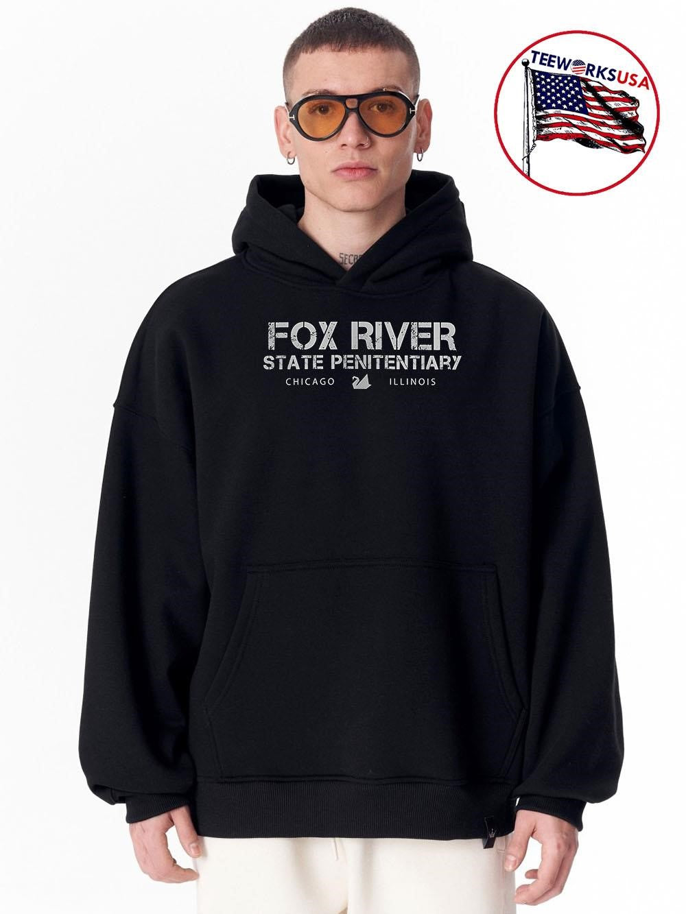 Fox River State Penitentiary Chicago Illiois - Adult & Kids T-Shirts, Sweatshirts & Hoodies apparel design preview 2