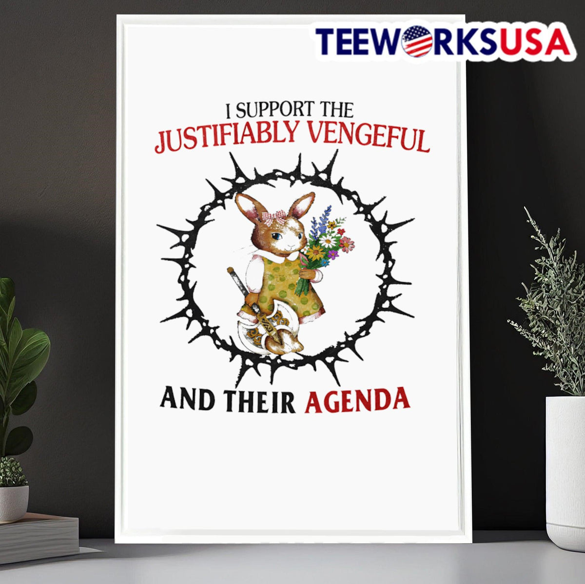 I support the justifiably vengeful and their agenda - Adult & Kids T-Shirts, Sweatshirts & Hoodies apparel design preview 6