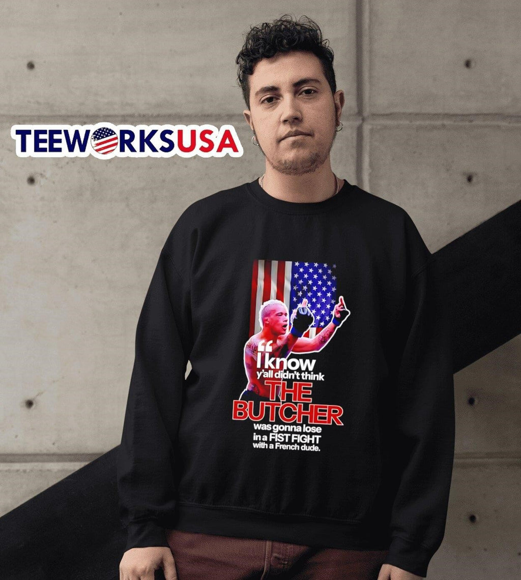 I know y'all didn't think the Butcher was gonna lose - Adult & Kids T-Shirts, Sweatshirts & Hoodies apparel design preview 3