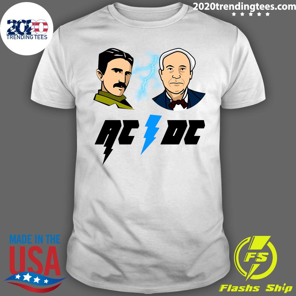 AC DC Tesla and Edison - Adult & Kids T-Shirts, Sweatshirts & Hoodies apparel design preview 1