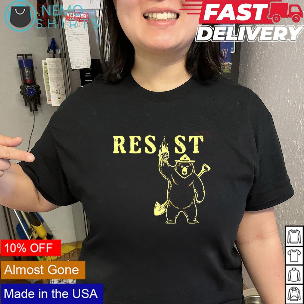 Resist smokey bear fire vintage - Adult & Kids T-Shirts, Sweatshirts & Hoodies apparel design preview 2