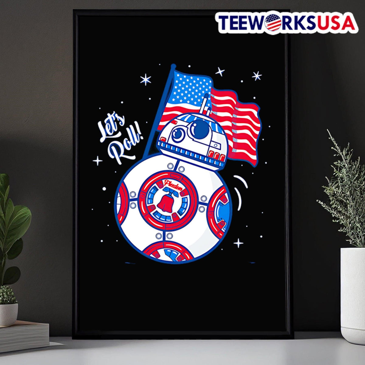 Red White and BB-Blue American flag - Adult & Kids T-Shirts, Sweatshirts & Hoodies apparel design preview 5