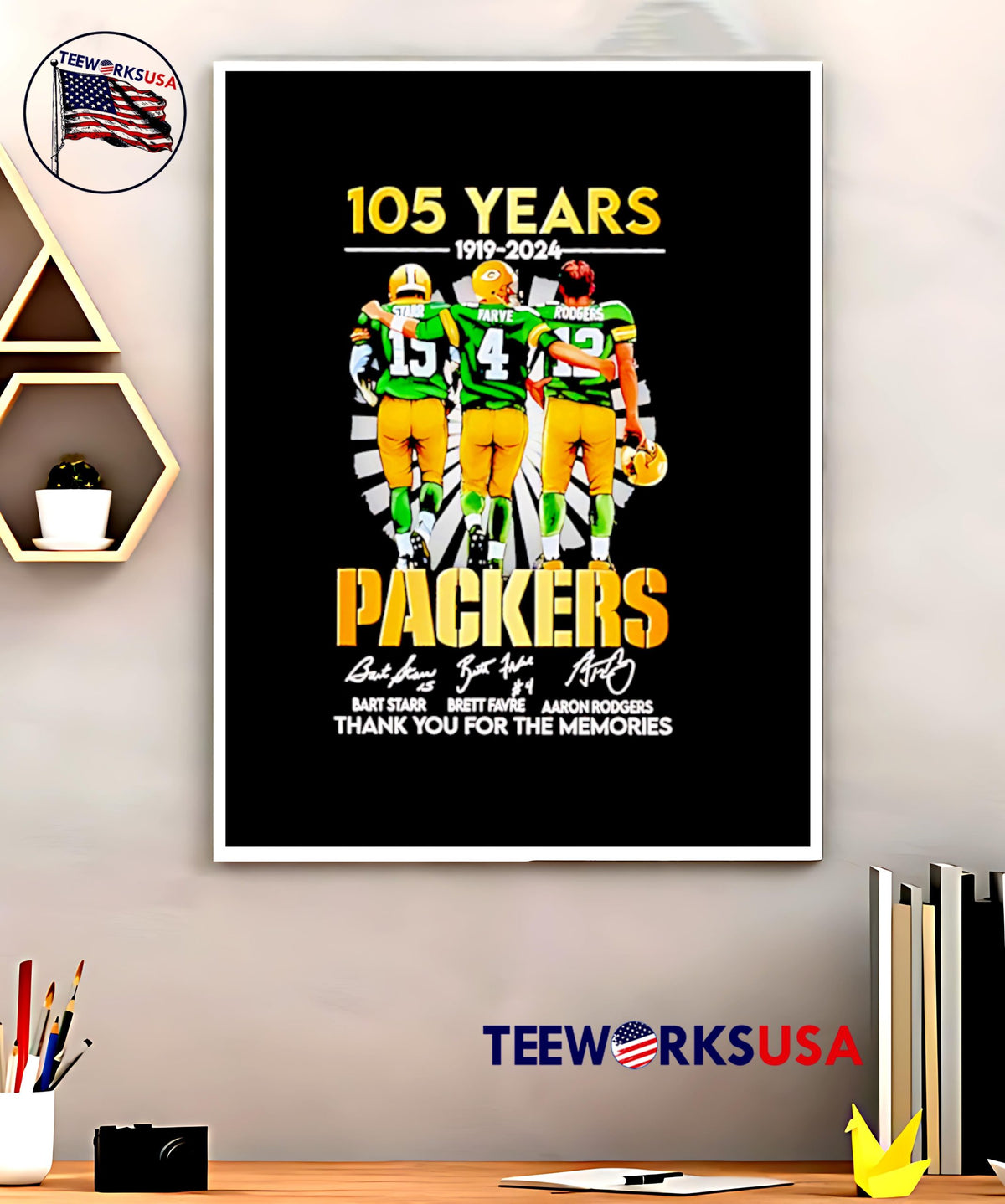 105 year 1919-2024 Green Bay Packers thank you for - Adult & Kids T-Shirts, Sweatshirts & Hoodies apparel design preview 5