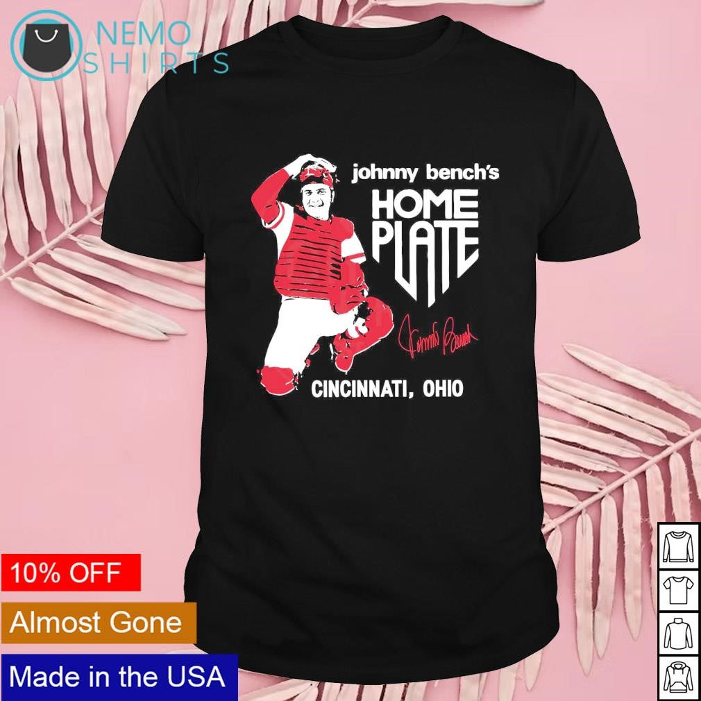 Johnny Bench's home plate restaurant Cincinnati Ohio - Adult & Kids T-Shirts, Sweatshirts & Hoodies apparel design preview 1