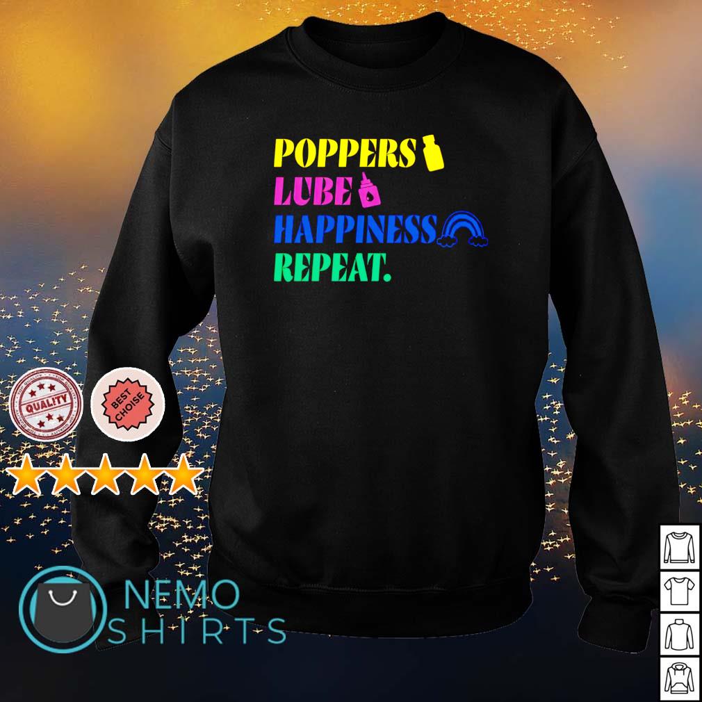 Poppers lube happiness repeat - Adult & Kids T-Shirts, Sweatshirts & Hoodies product image 4