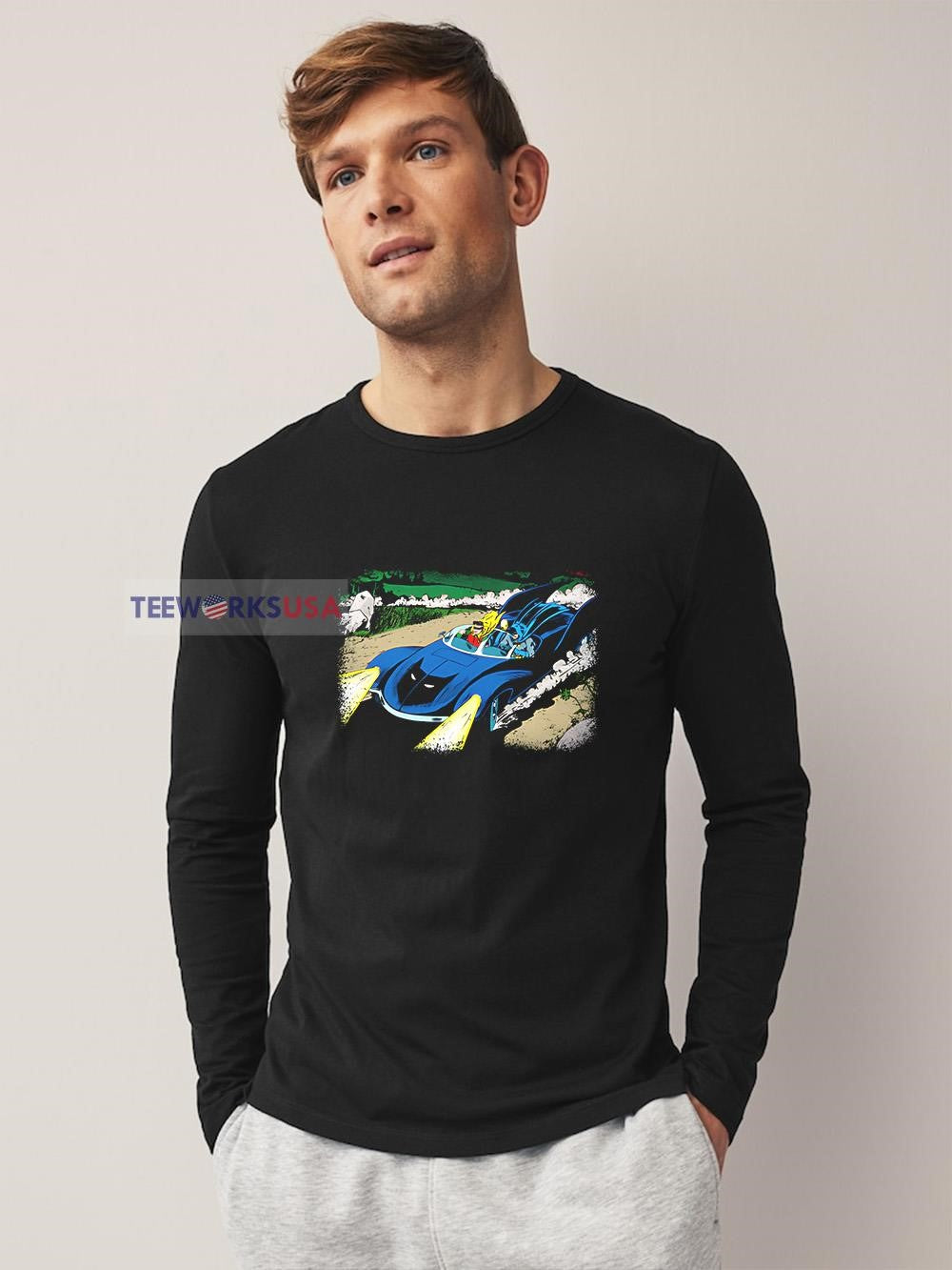 Batman Silver Age Batmobile - Adult & Kids T-Shirts, Sweatshirts & Hoodies apparel design preview 3
