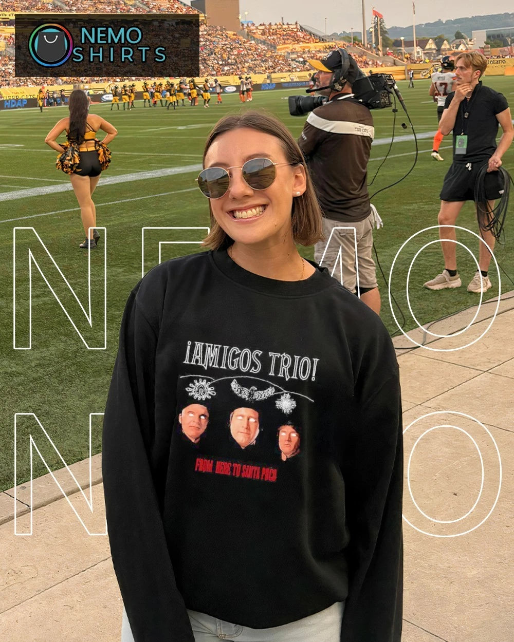 Amigos trio from here to Santa poco - Adult & Kids T-Shirts, Sweatshirts & Hoodies apparel design preview 6
