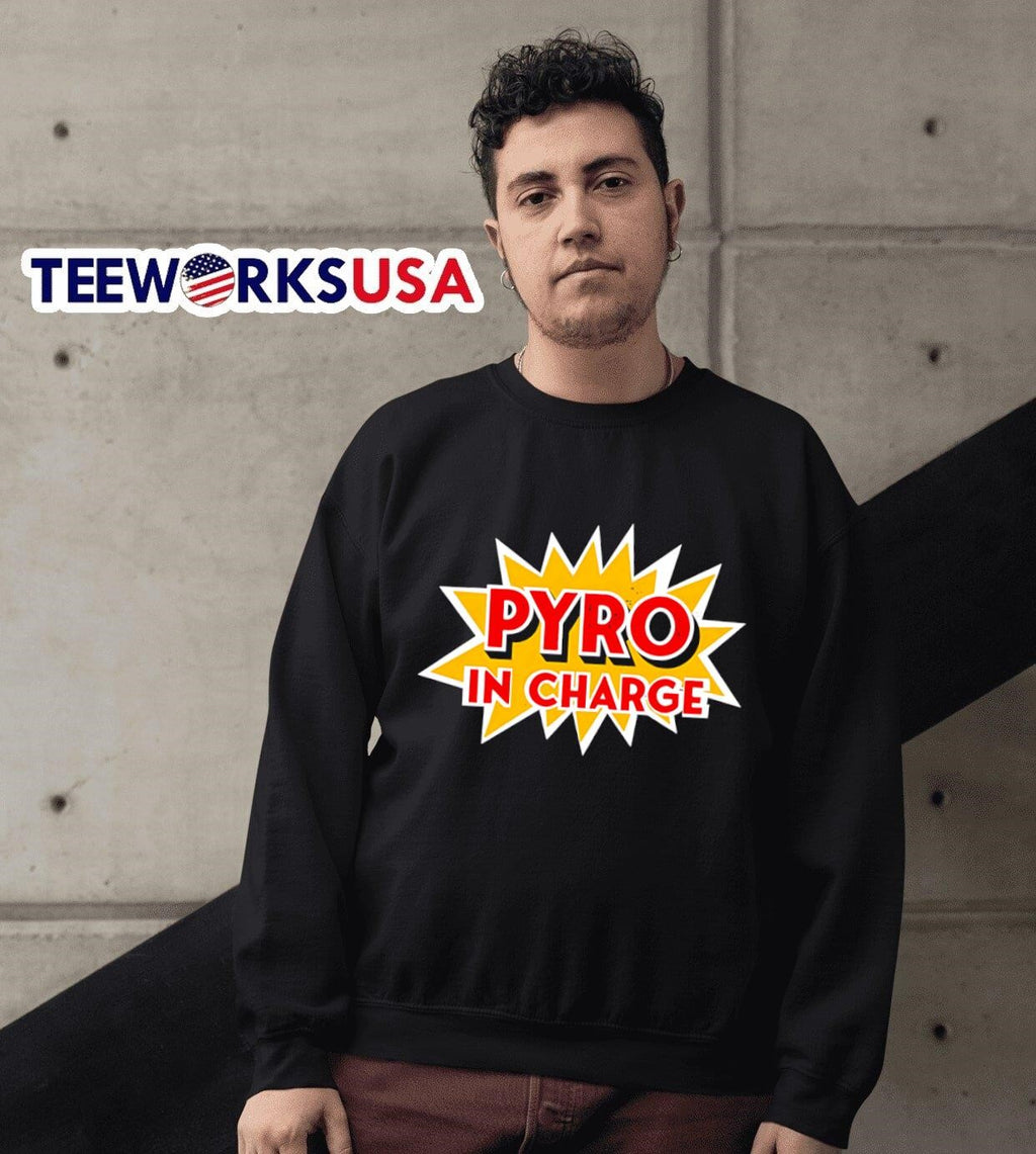 Pyro in Charge - Adult & Kids T-Shirts, Sweatshirts & Hoodies apparel design preview 6