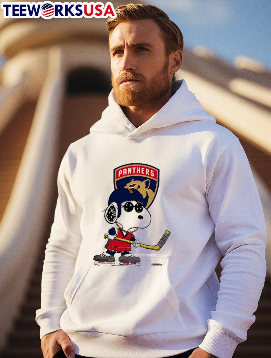 Florida Panthers Peanuts Snoopy - Adult & Kids T-Shirts, Sweatshirts & Hoodies apparel design preview 2