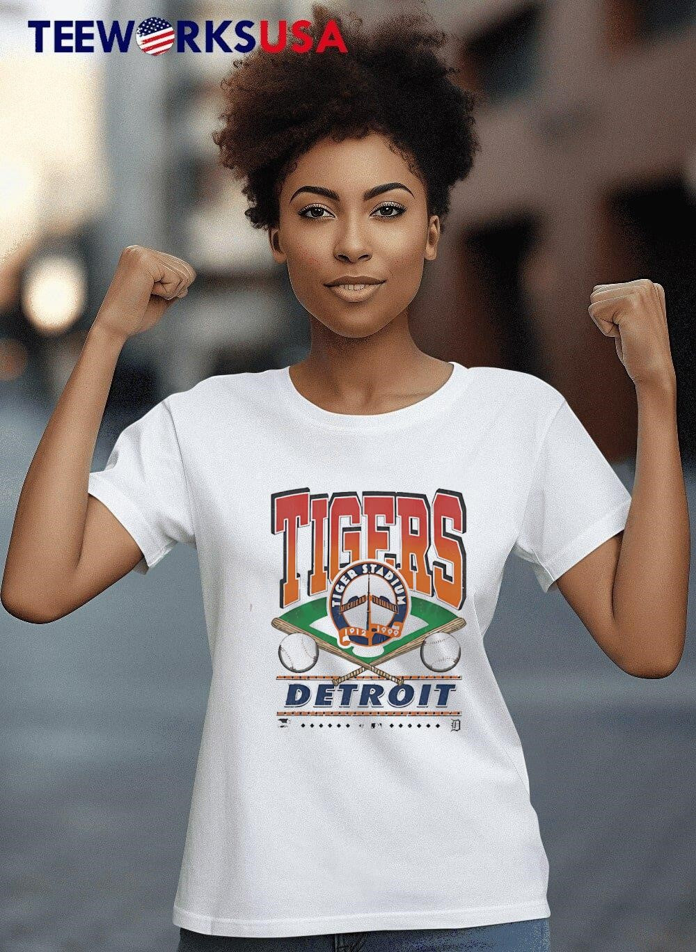 Detroit tigers cooperstown white straight shot 47 - Adult & Kids T-Shirts, Sweatshirts & Hoodies apparel design preview 4