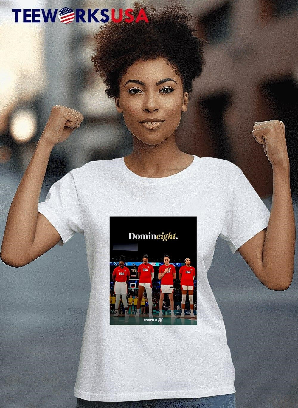 Team usa women's basketball domineight dominate - Adult & Kids T-Shirts, Sweatshirts & Hoodies apparel design preview 4