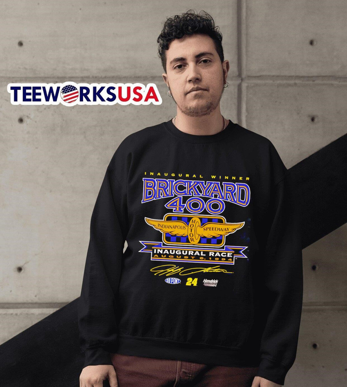 1994 Brickyard 400 Jeff Gordon retro - Adult & Kids T-Shirts, Sweatshirts & Hoodies apparel design preview 6
