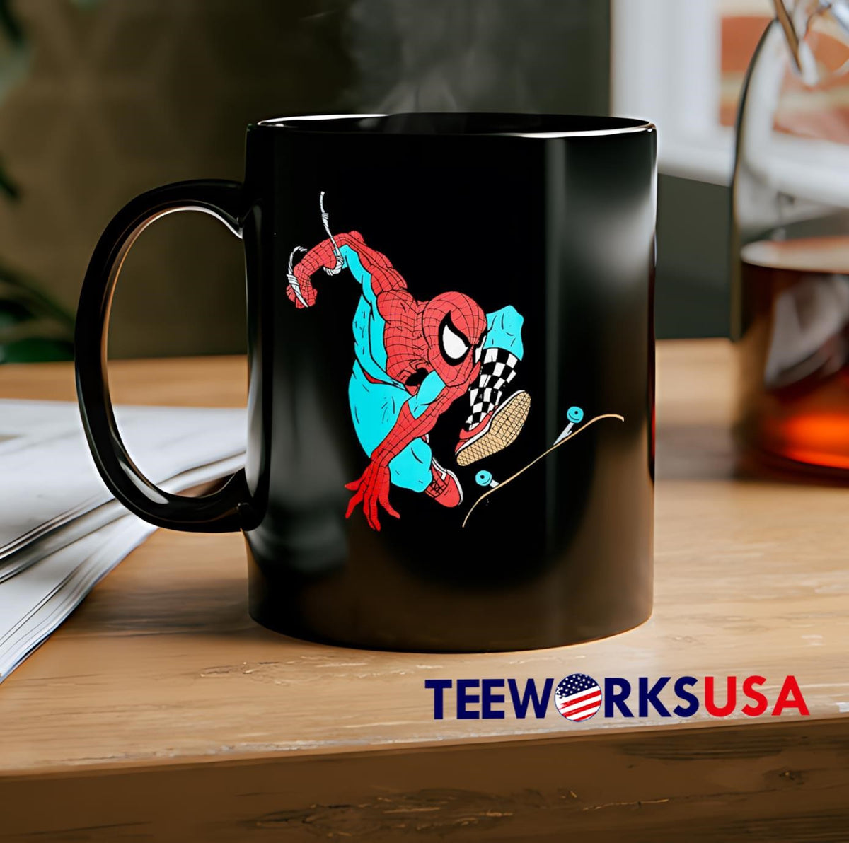 Spider-Man roller skating - Adult & Kids T-Shirts, Sweatshirts & Hoodies apparel design preview 2