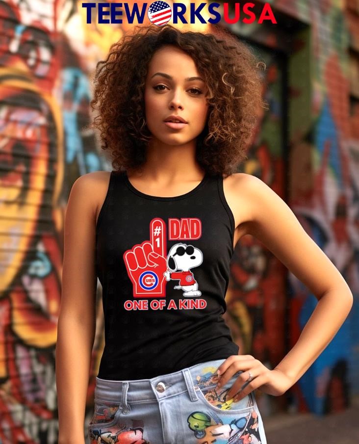 Snoopy Chicago Cubs #1 DAD One of A Kind - Adult & Kids T-Shirts, Sweatshirts & Hoodies apparel design preview 7