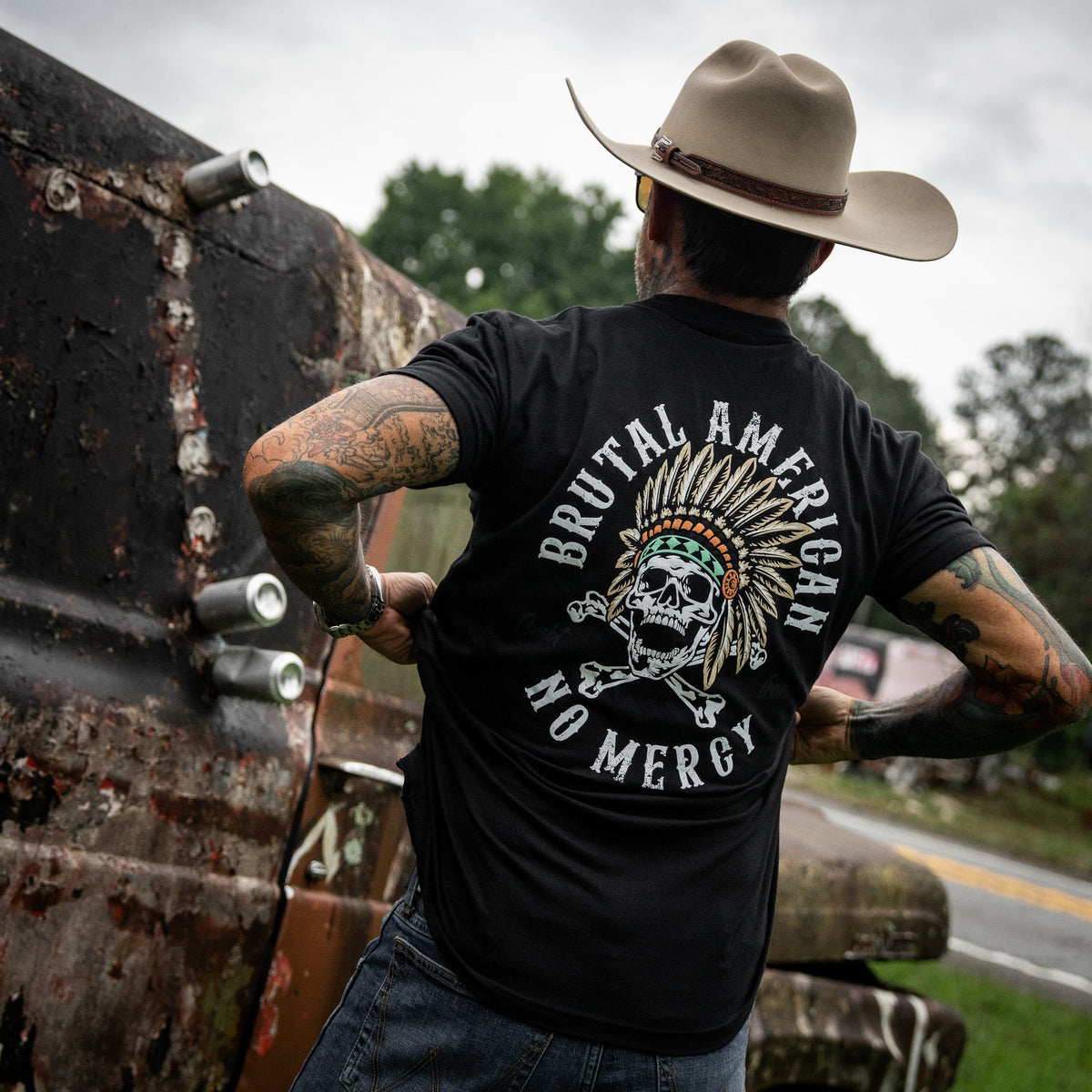 Brutal American Men's - Adult & Kids T-Shirts, Sweatshirts & Hoodies apparel design preview 3