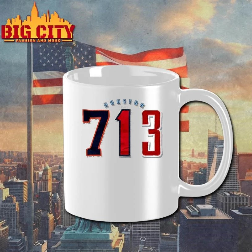 Vintage Houston 713 Football Style Number Typography - Adult & Kids T-Shirts, Sweatshirts & Hoodies apparel design preview 3