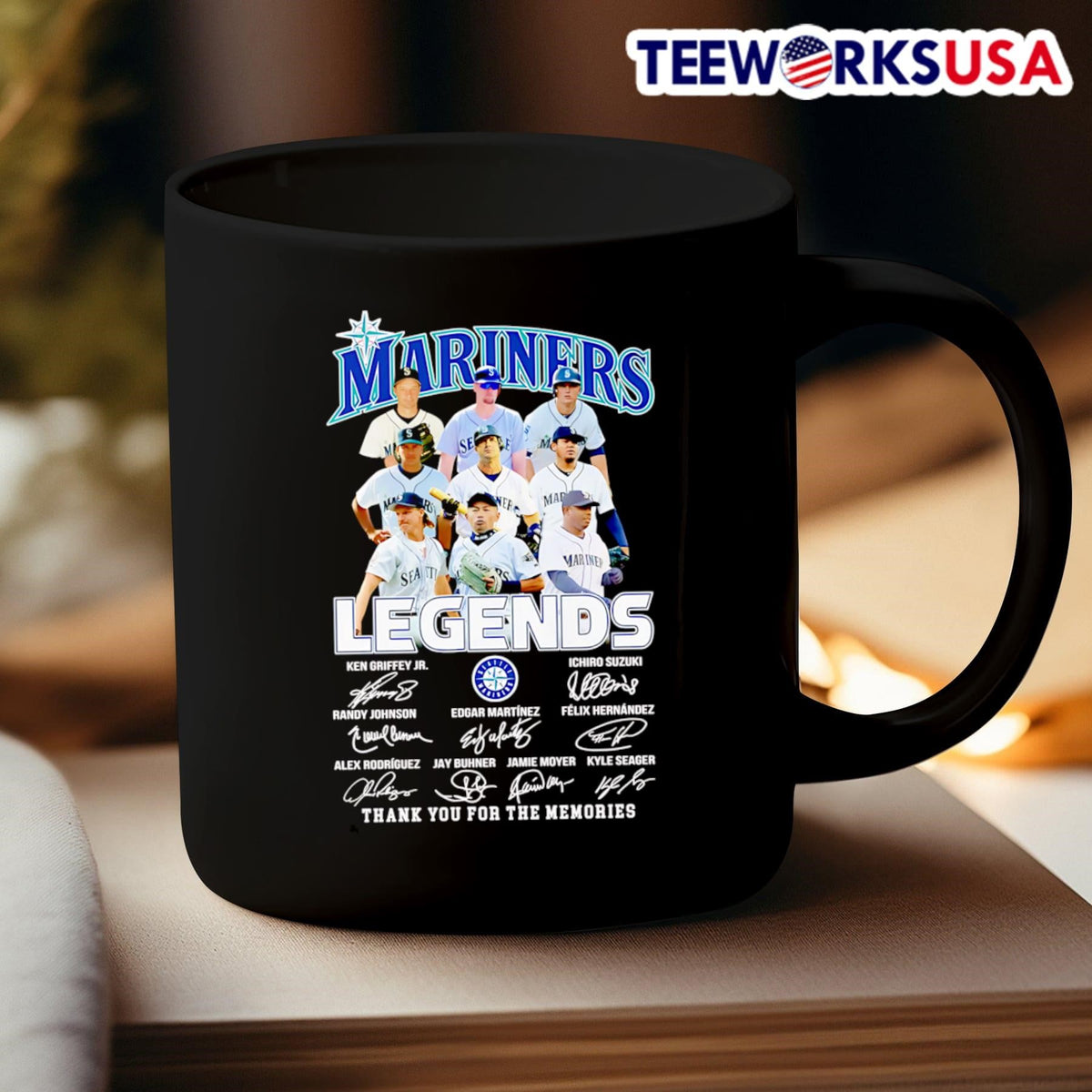 Mariners Legends thank you for the memories - Adult & Kids T-Shirts, Sweatshirts & Hoodies apparel design preview 3