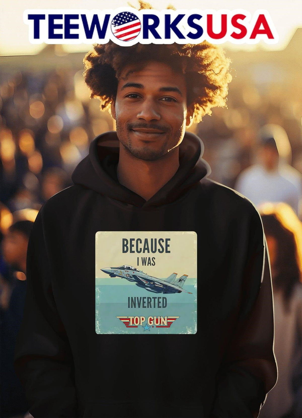 Because I was inverted Top Gun - Adult & Kids T-Shirts, Sweatshirts & Hoodies apparel design preview 2